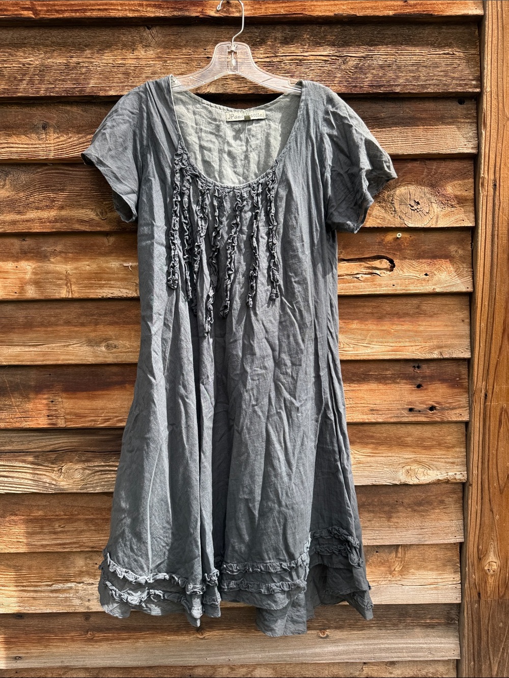 JP and Mattie dress cotton rayon fully lined ruffle detail